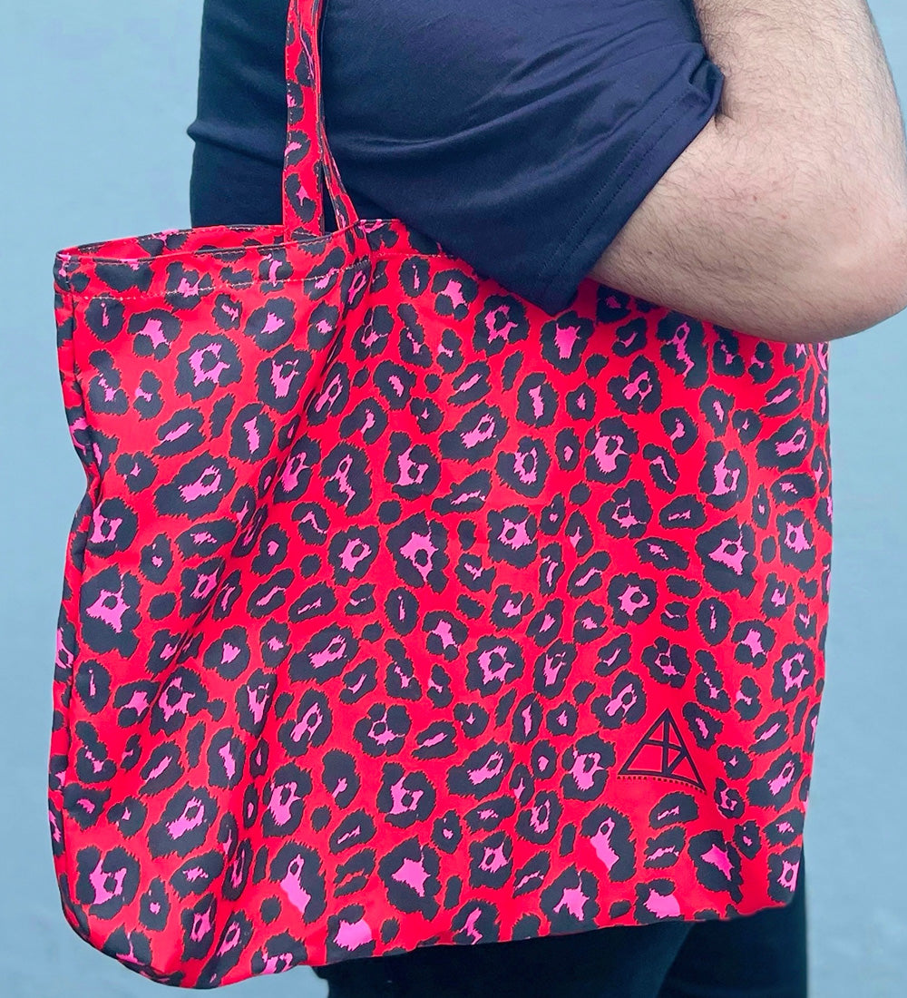 Alaska Thunderfuck 5000 Red 4 Filth Leopard Print Tote Bag - Drag Queen Merch